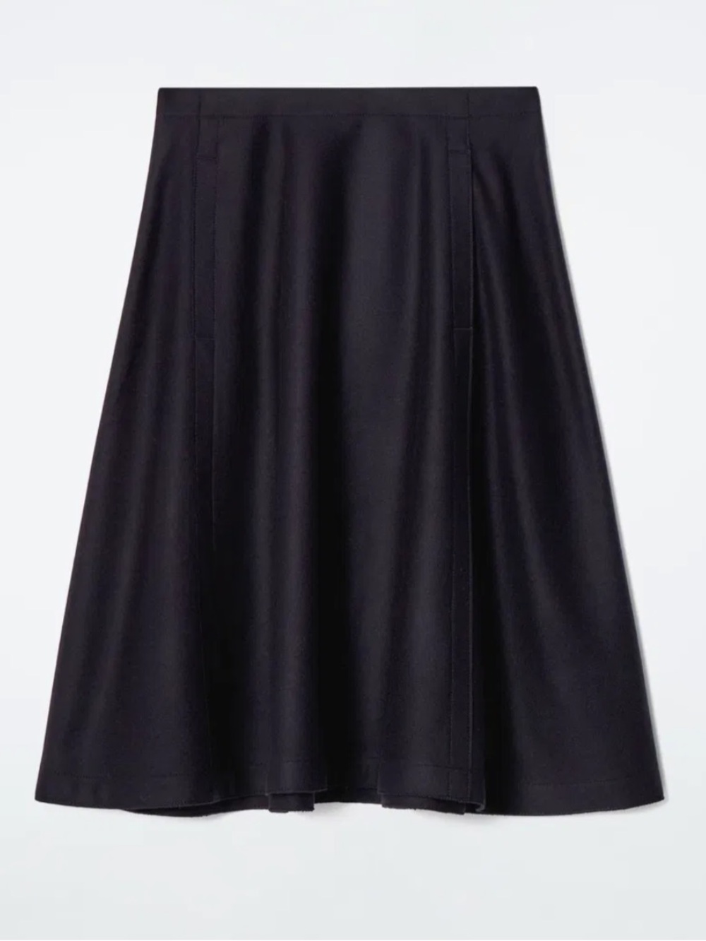 COS Panelled Wool Midi Skirt A-Line Skirt in Black Size Small NWT